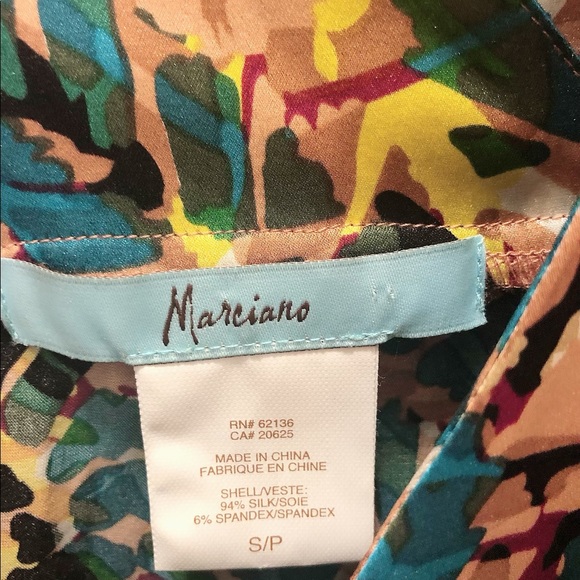 Marciano by Guess Silk Flutter Sleeve Blouse, S - Picture 2 of 3